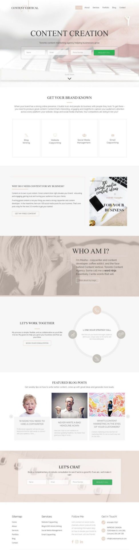 Aurora freelancer website design