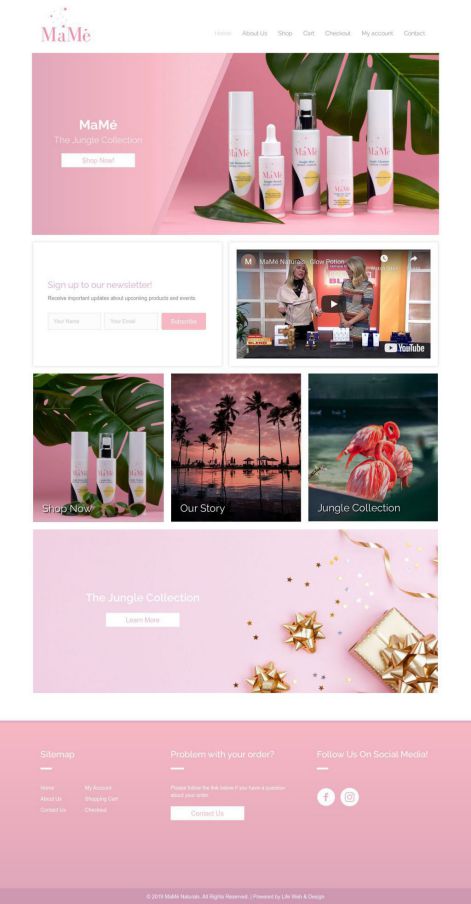 Aurora online store website design example