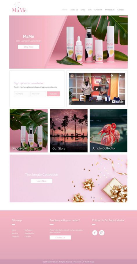 online store website design example
