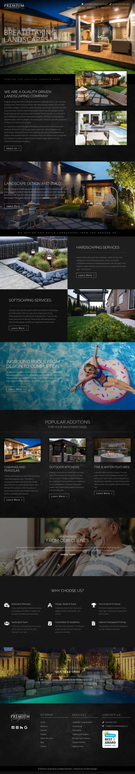 Home 23 Landscaping Web Design Vaughan