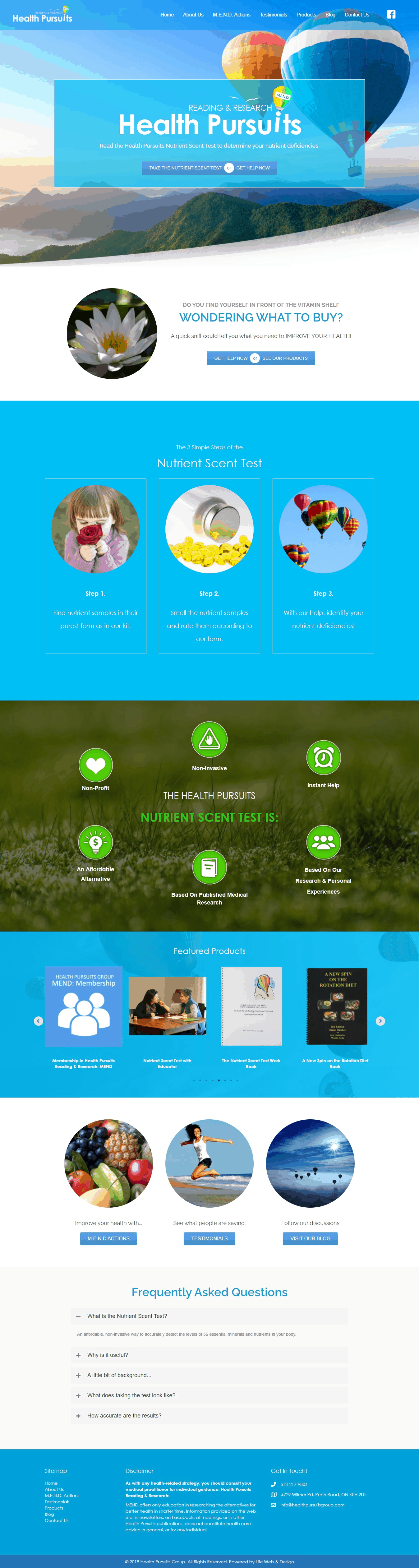 web design for health and wellness company in Kingston Ontario