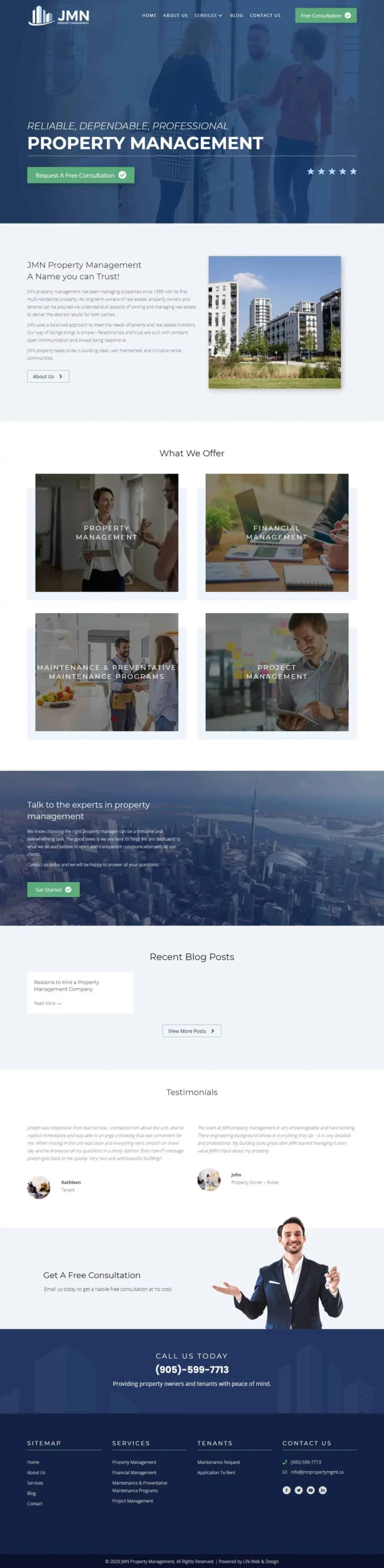 Web Design for Real Estate & Property Companies 5 JMN Property Management website