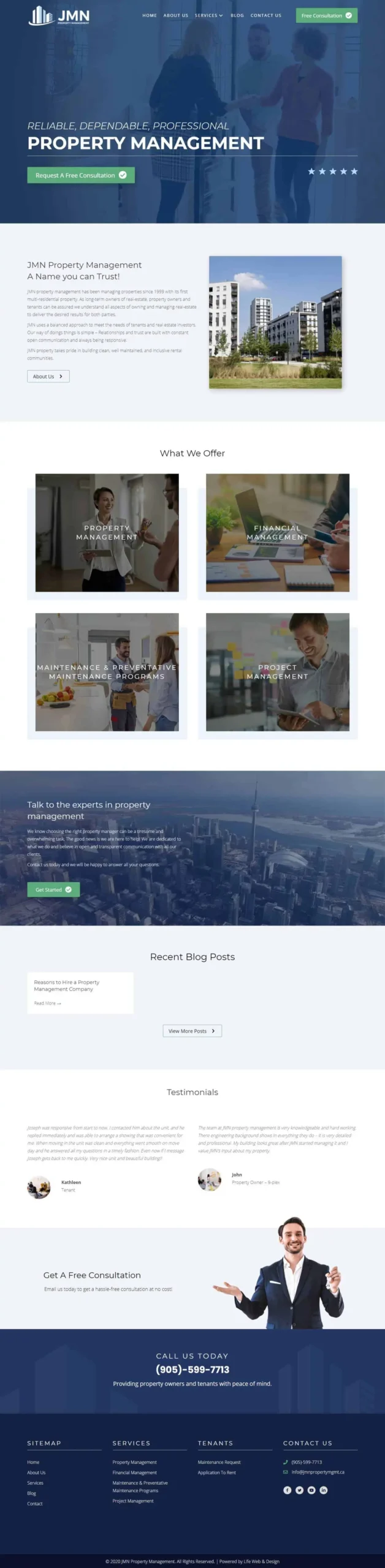 Web Design for Real Estate & Property Companies 3 web design project for Toronto property management company scaled