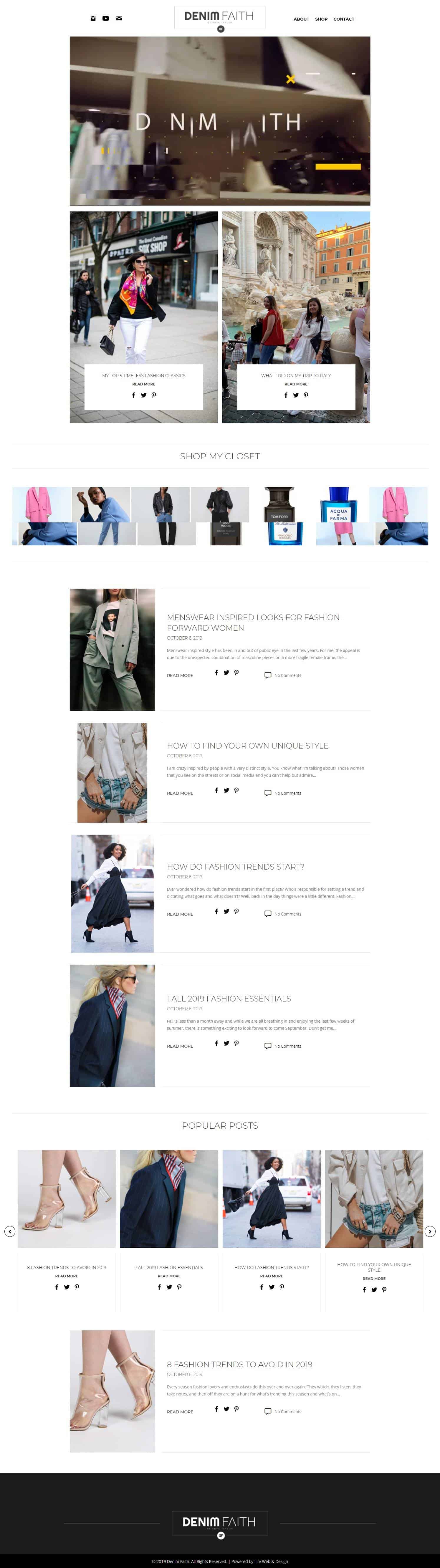 web design project for blogger in Richmond Hill Ontario