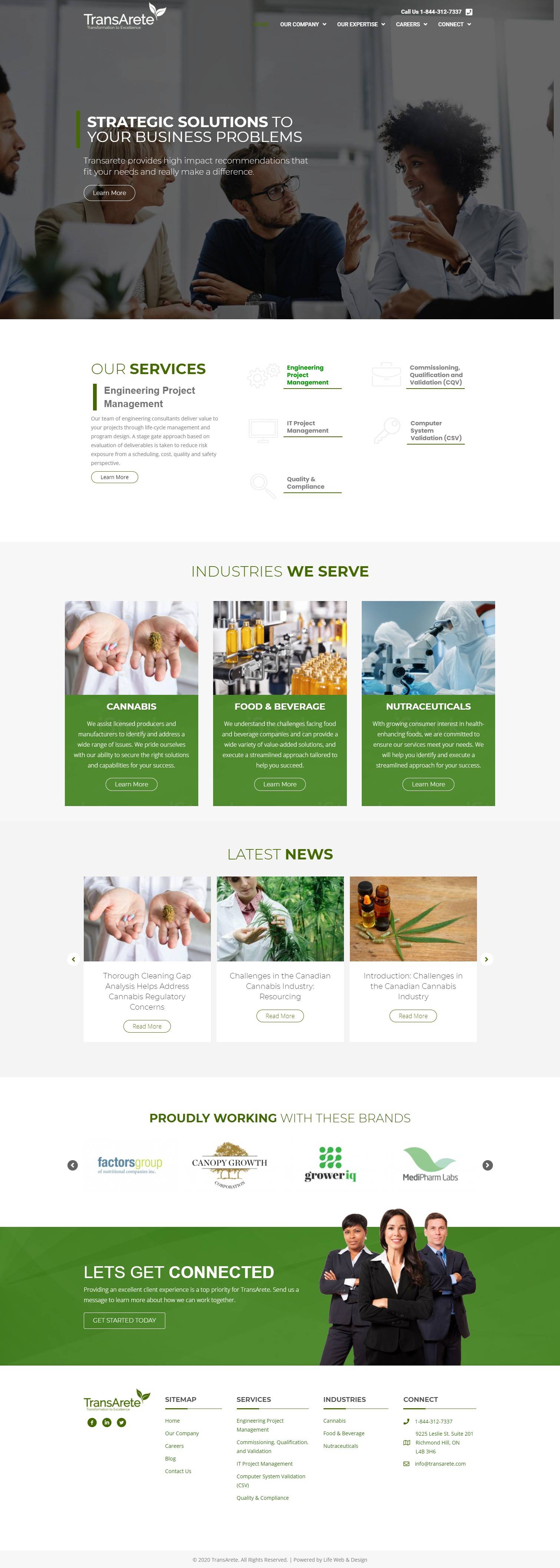web design project for consulting company in Richmond Hill