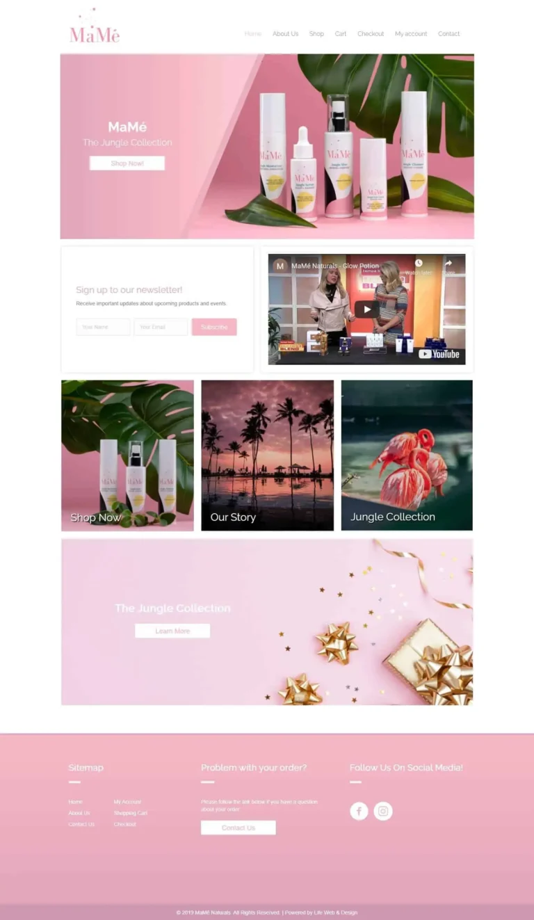 Web Design for E-commerce & Online Stores 11 Mame Naturals website