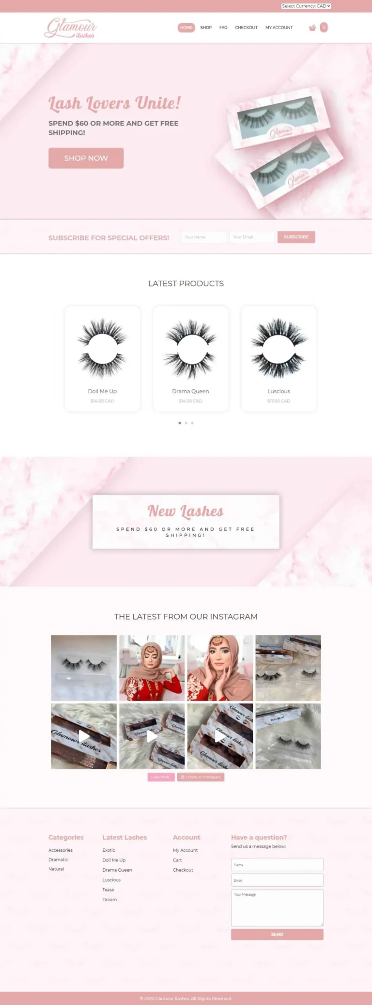 Portfolio 9 Glamour Ilashes website