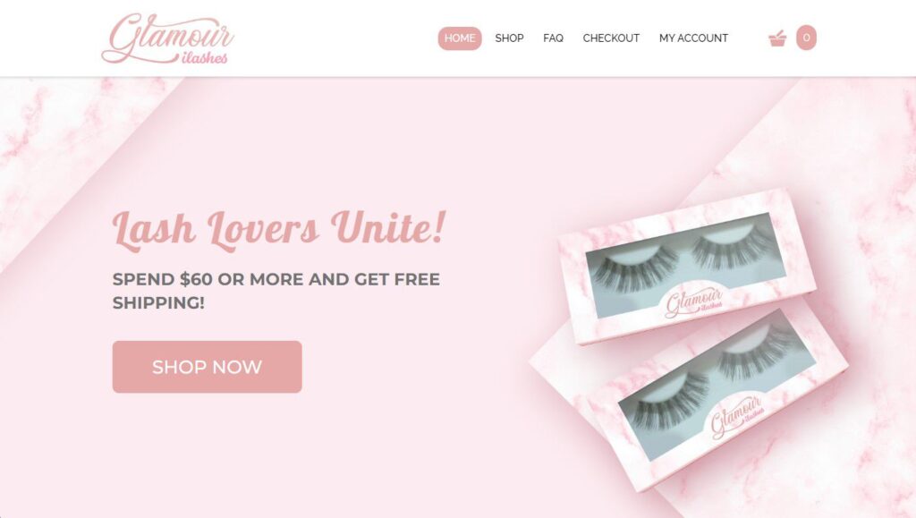 website with candy colour scheme