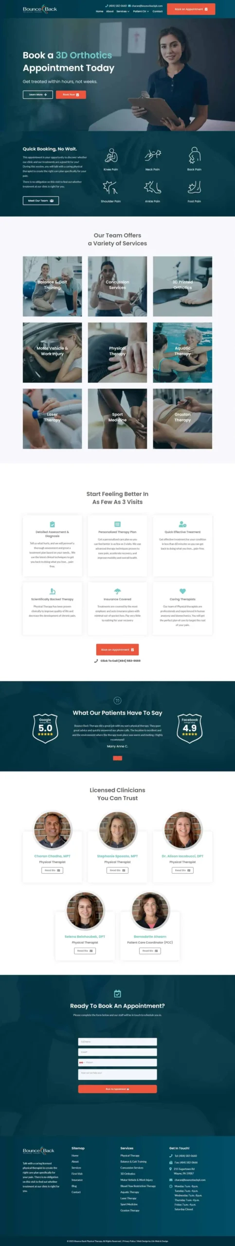 Home 26 Physical Therapy Web Design in Wayne PA