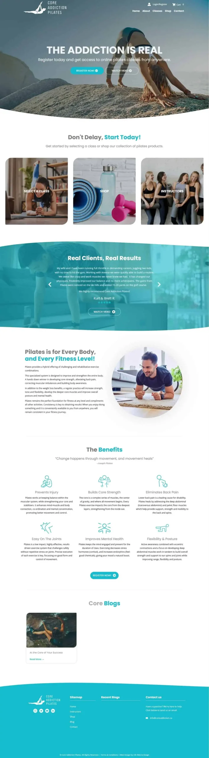 Home 27 Online Pilates Web Design in Toronto