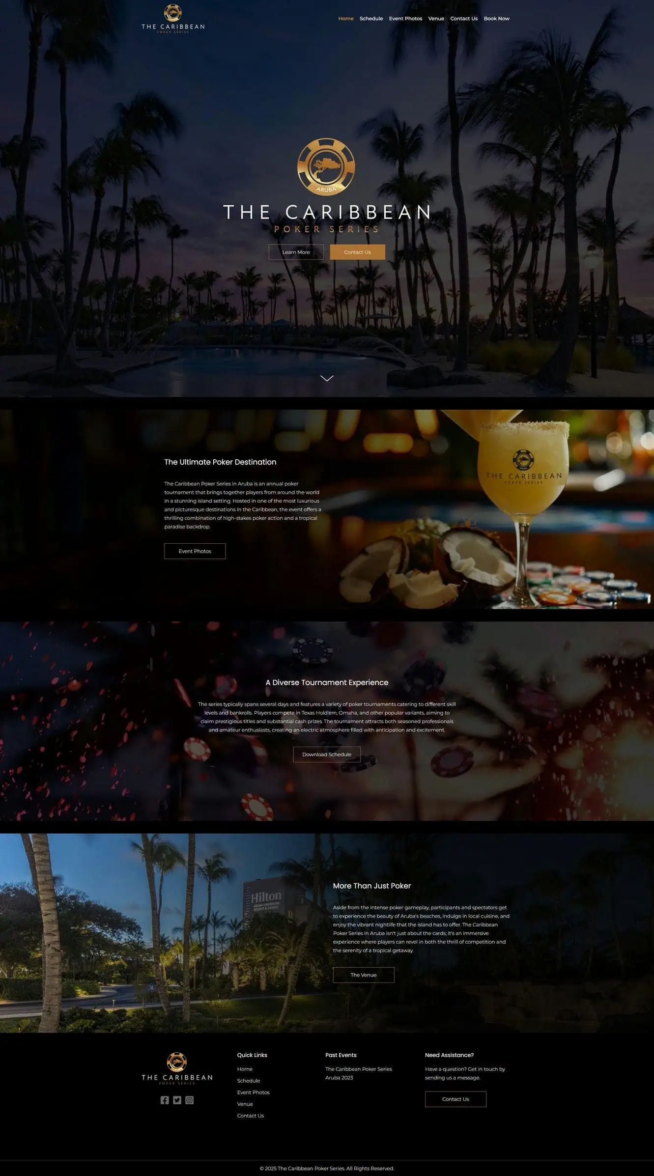 Home 31 Poker Event Web Design in Aruba