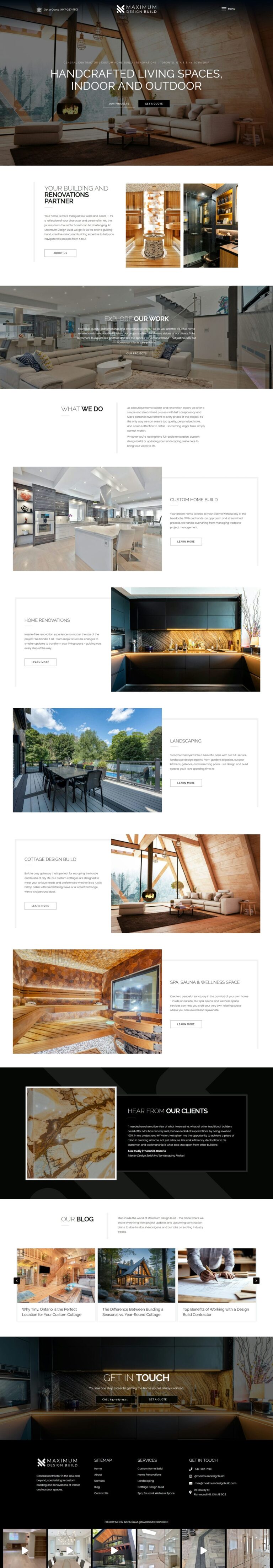Richmond Hill Web Design & SEO 10 Maximum Design Build website