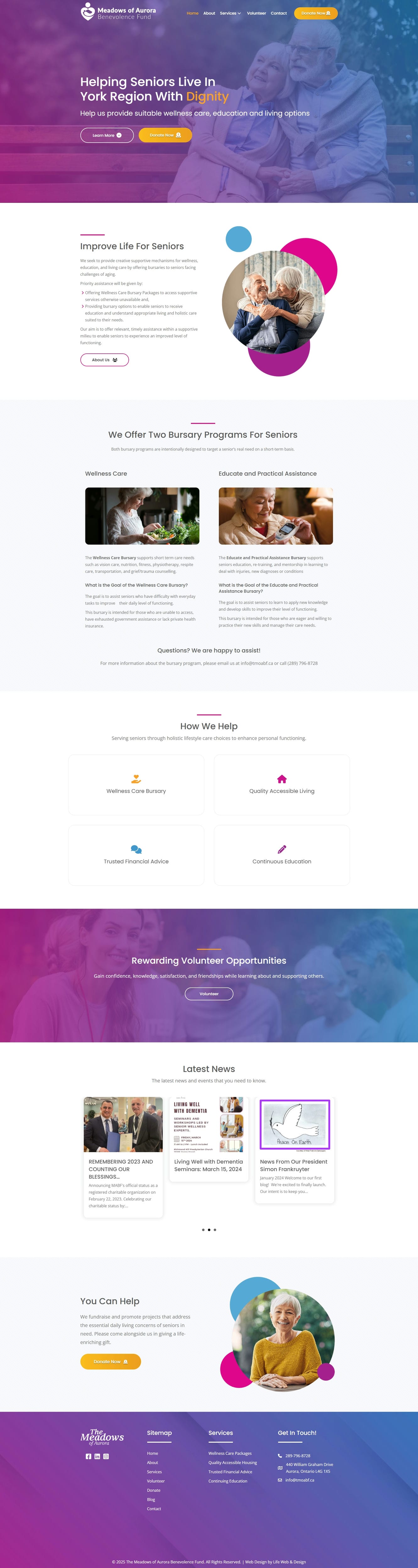 Home 32 Charity Web Design in Aurora