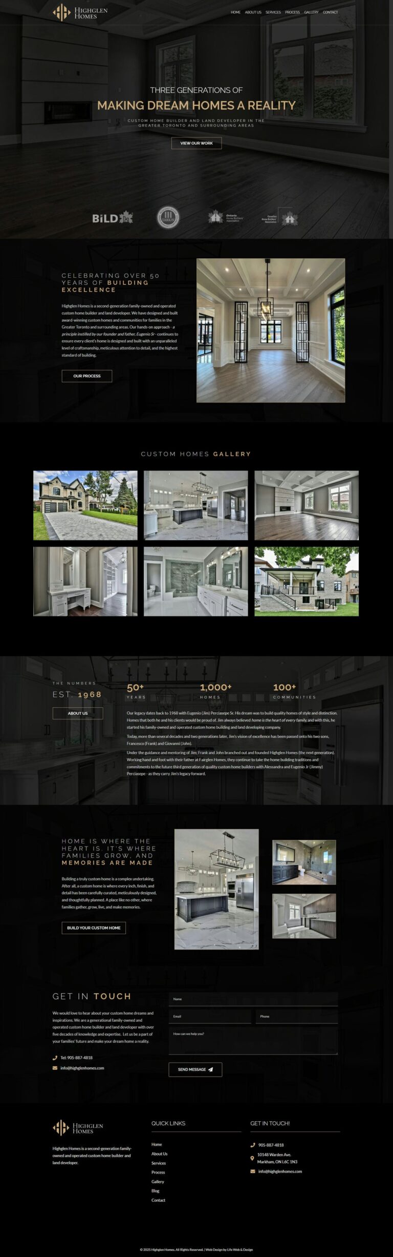 Home Builder Web Design in Markham