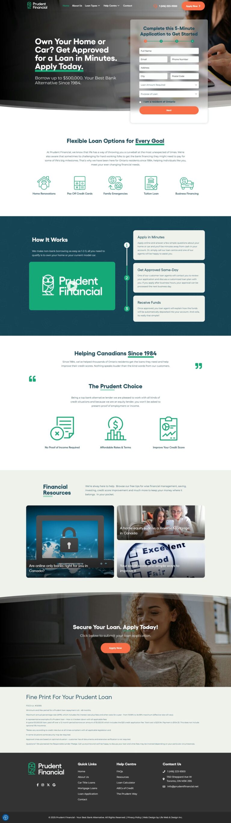 Lender Web Design in Toronto