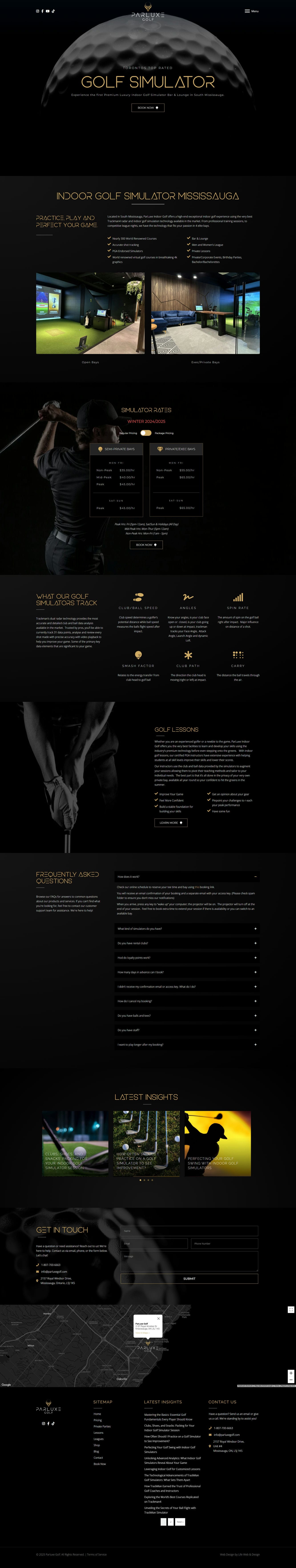 Home 31 Golf Simulator Web Design in Mississauga