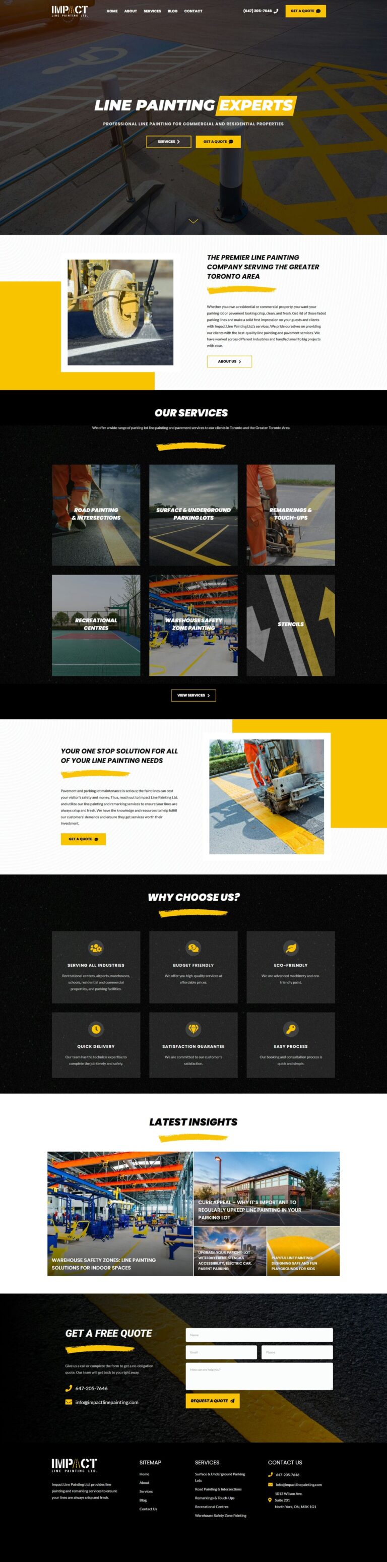 Line Painting Company Web Design in North York