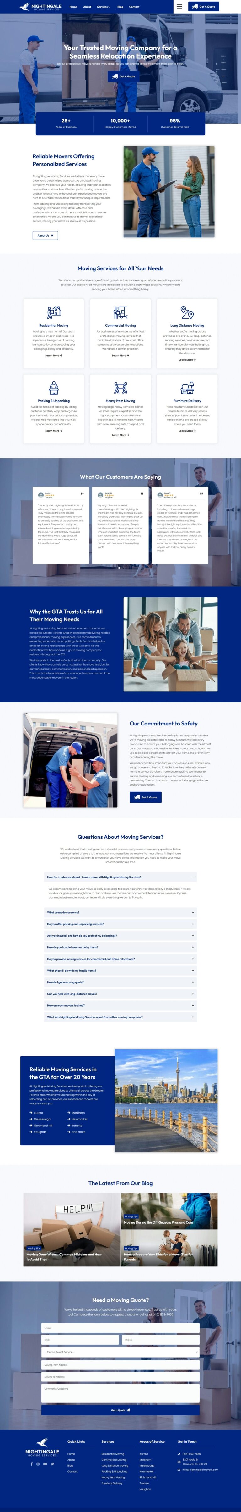 Moving Company Web Design in Vaughan