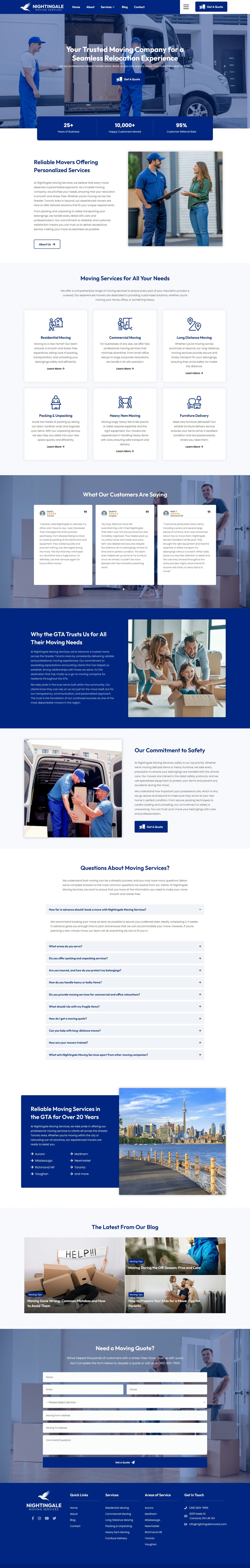 Home 28 Moving Company Web Design in Vaughan